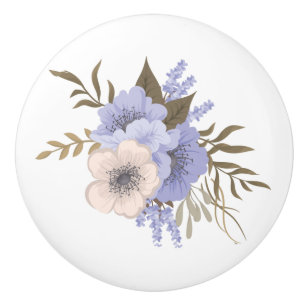 Bouton De Porte En Céramique Jolies Fleurs Armoire Tiroirs