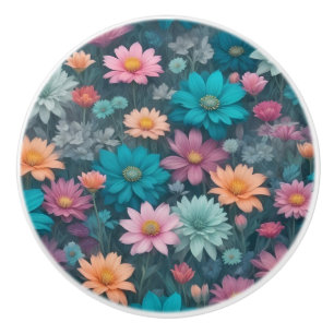 Bouton De Porte En Céramique Jolies fleurs de printemps