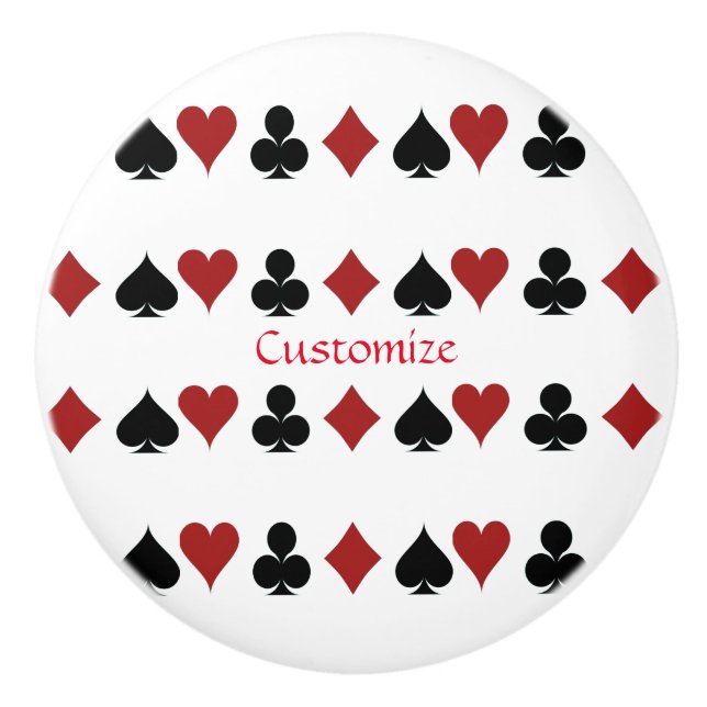 Bouton De Porte En Céramique Jouer des combinaisons de carte Thunder_Cove (Devant)