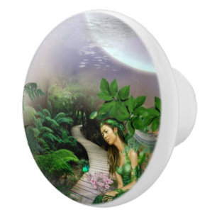 Bouton De Porte En Céramique Jungle Moon