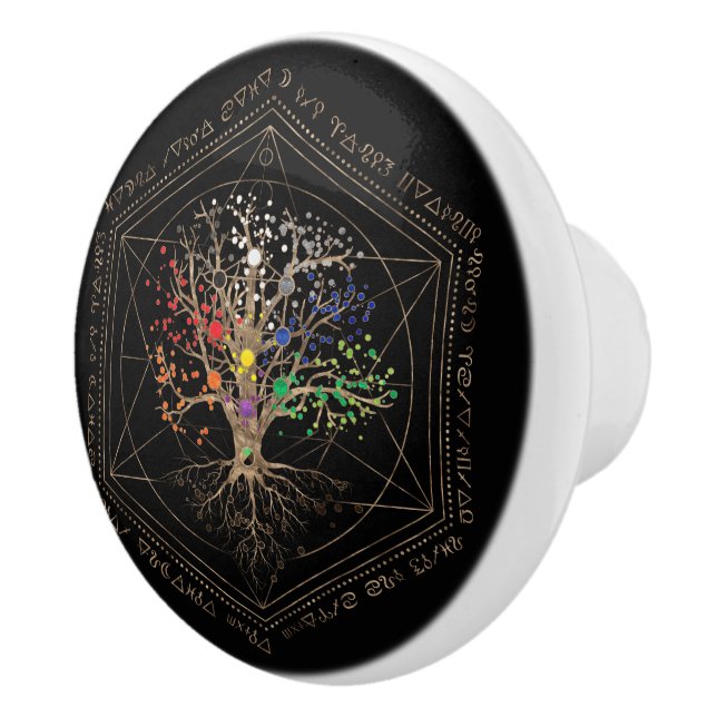 Bouton De Porte En Céramique Kabbalah l'arbre de vie (Droite)