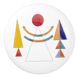 Bouton De Porte En Céramique Kandinsky, Aquarelle, Porte de croquis de Kiev