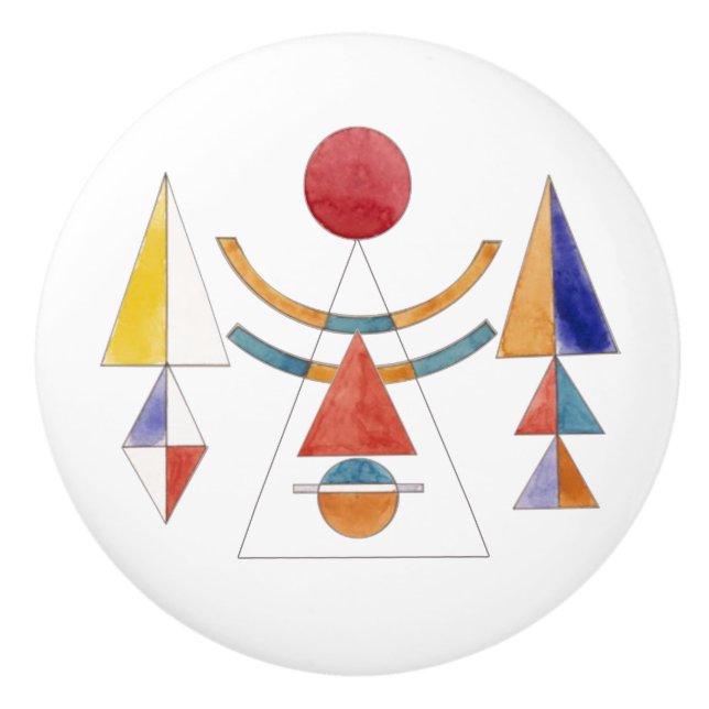 Bouton De Porte En Céramique Kandinsky, Aquarelle, Porte de croquis de Kiev (Devant)