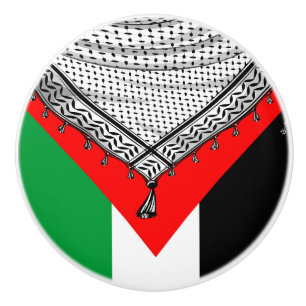Bouton De Porte En Céramique Keffiyeh Écharpe palestinienne tissu traditionnel