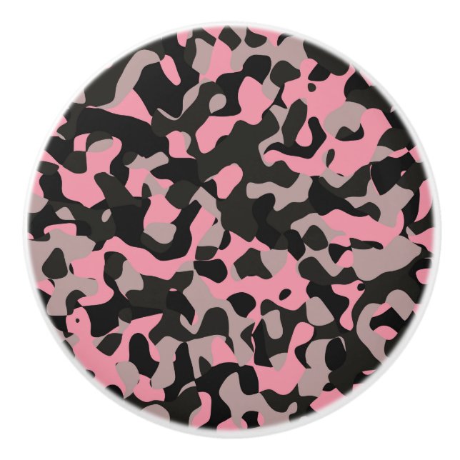 Bouton De Porte En Céramique Kitty Camo (Devant)