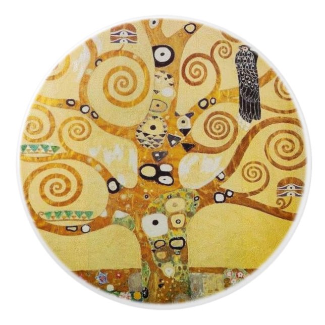 Bouton De Porte En Céramique Klimt, arbre de vie (Devant)