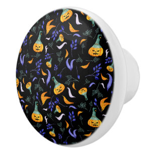 Bouton De Porte En Céramique Knob de la forêt d'Halloween