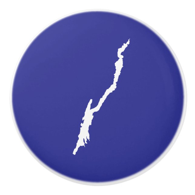 Bouton De Porte En Céramique Knob du lac George Porcelain (Devant)