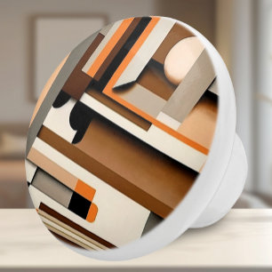 Bouton De Porte En Céramique Knob en céramique Abstraite géométrique