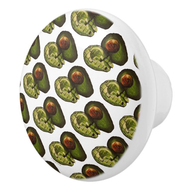 Bouton De Porte En Céramique Knobs Avocado (Droite)