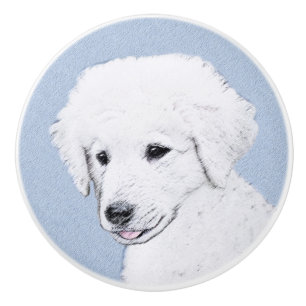 Bouton De Porte En Céramique Kuvasz Peinture - Cute Original Chien Art