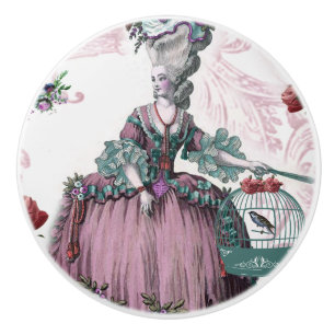 Bouton De Porte En Céramique La cage aux oiseaux Marie Antionette inspirée par