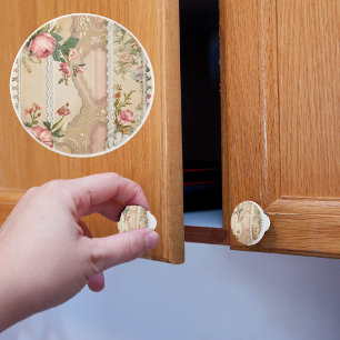 Bouton De Porte En Céramique La Dentelle Traverse Les Roses