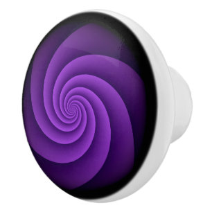 Bouton De Porte En Céramique La puissance se développe en spirales fractale -