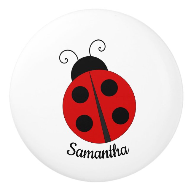 Bouton De Porte En Céramique Ladybug Design Ceramic Knob (Devant)
