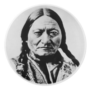 Bouton De Porte En Céramique Lakota Chef Abandon : assis Bull Fort Buford