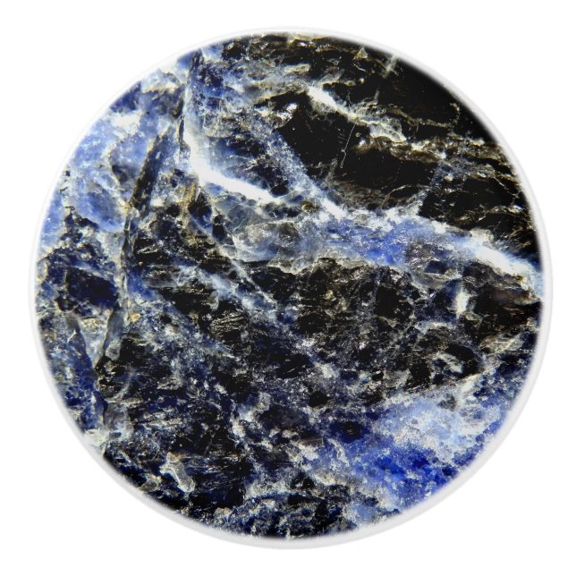 Bouton De Porte En Céramique Lapis Lazuli Ceramic Knob (Devant)