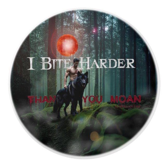 Bouton De Porte En Céramique L'atmosphère mystique de SlipperyJoe à l'Halloween (Devant)