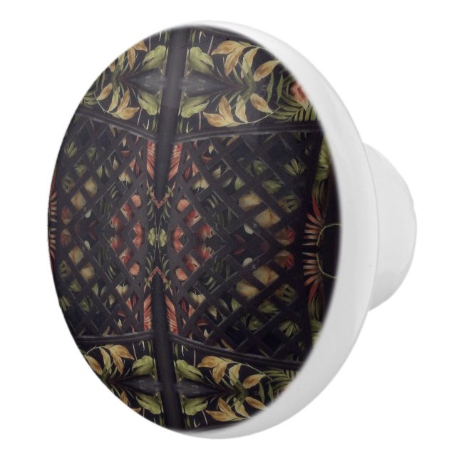 Bouton De Porte En Céramique Latticework tropical (Droite)