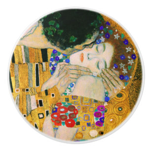 Bouton De Porte En Céramique Le Baiser de Gustav Klimt