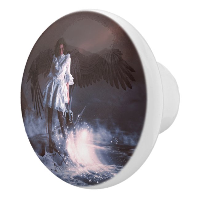 Bouton De Porte En Céramique Le Dernier ange (Droite)