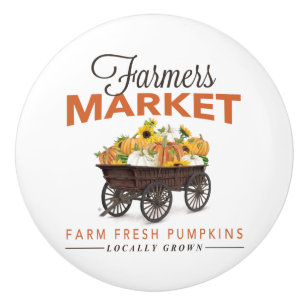 BOUTON DE PORTE EN CÉRAMIQUE LE MARCHÉ DES FERMIERS DE CHUTE