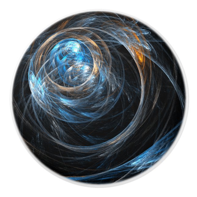 Bouton De Porte En Céramique Le monde de l'art Abstrait (Devant)