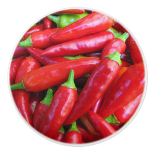 Bouton De Porte En Céramique Le piment fort poivre le bouton en céramique