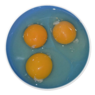 Bouton De Porte En Céramique Le poulet libre de gamme Eggs le bouton en