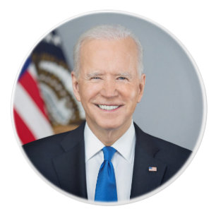 Bouton De Porte En Céramique Le président Joe Biden Portrait de la Maison Blanc