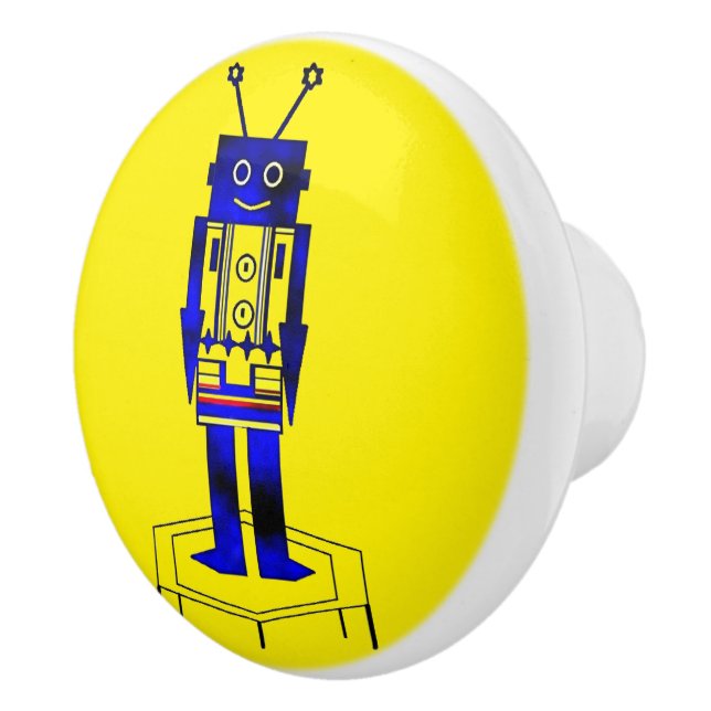 Bouton De Porte En Céramique "Le Robot"  (Droite)