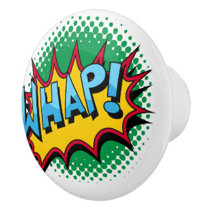 Bouton De Porte En Céramique Le style comique d'art de bruit battent à plat de