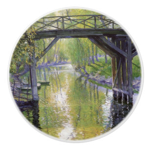 Bouton De Porte En Céramique Le Vieux Pont (par Guy Rose)