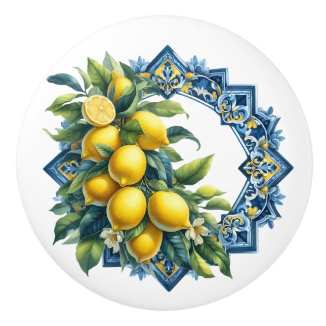 Bouton De Porte En Céramique Lemons Ceramic Knob (Devant)