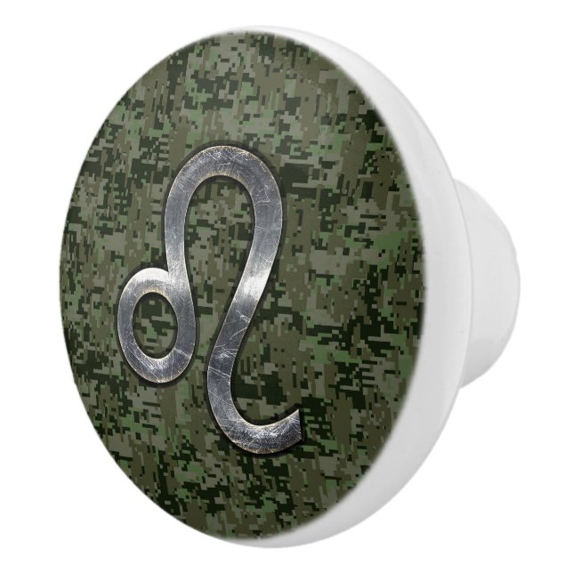 Bouton De Porte En Céramique Léo Zodiac Connexion Olive Green Camo numérique (Droite)