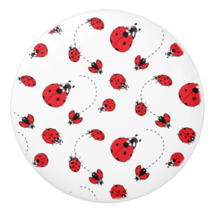 Bouton De Porte En Céramique Les petites coccinelles