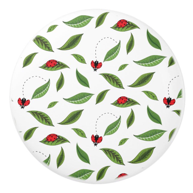 Bouton De Porte En Céramique Les Petits Ladybugs (Devant)