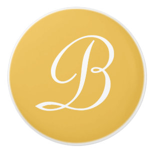 Bouton De Porte En Céramique Lettre de monogramme personnalisée Votre initiale