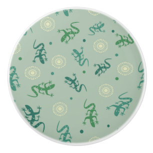 Bouton De Porte En Céramique Lézard