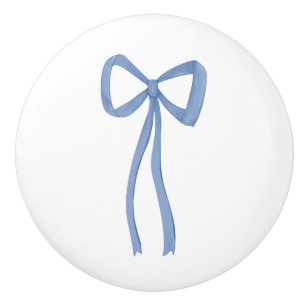 Bouton De Porte En Céramique Little Bow Blue Darling