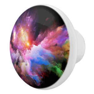 Bouton De Porte En Céramique L'oeuvre Cloud de SlipperyJoe abstraite surre vibr
