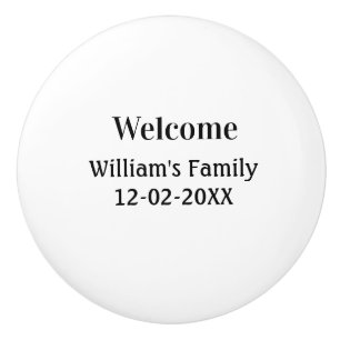 Bouton De Porte En Céramique logo monogramme minimaliste simple personnalisé bo