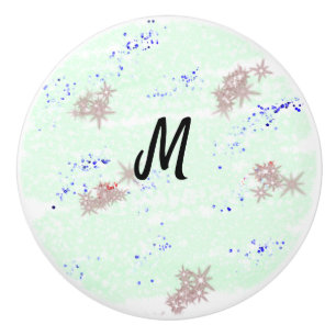 Bouton De Porte En Céramique logo monogramme minimaliste simple personnalisé bo