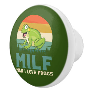 Bouton De Porte En Céramique Love Frogs Knob