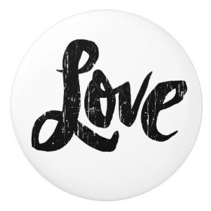 Bouton De Porte En Céramique LOVE Word Letter Hippie Calligraphie Valentine C