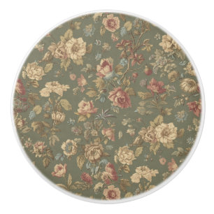 Bouton De Porte En Céramique Luxury Vintage British Heritage Floral Victorian