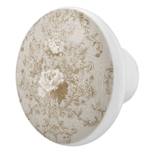 Bouton De Porte En Céramique Luxury Vintage French Baroque Royal Gold Black