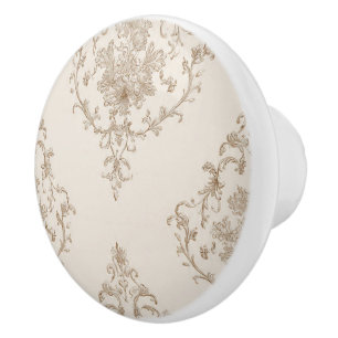 Bouton De Porte En Céramique Luxury Vintage French Baroque Royal Gold Black