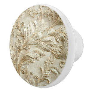 Bouton De Porte En Céramique Luxury Vintage French Baroque Royal Gold Black