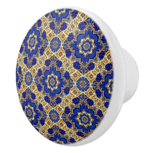 Bouton De Porte En Céramique Luxury Vintage Islamic Geometric Classic Ottoman 